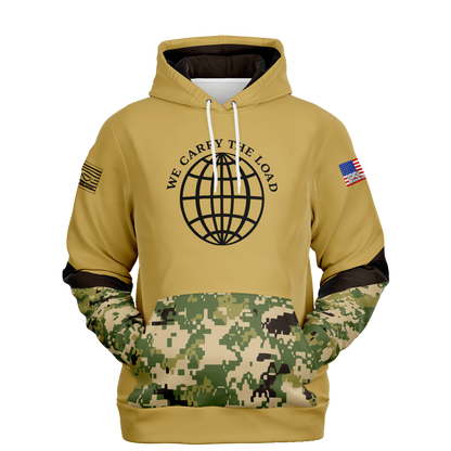 We Carry the Load Hoodie - Tan Camo
